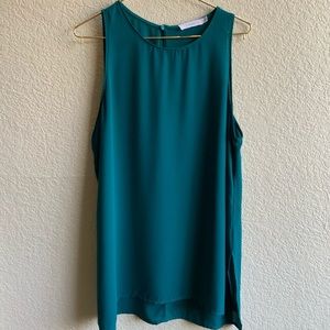 Electric blue/Teal chiffon sleeveless tank blouse